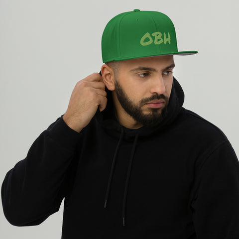 OBH Green Logo Snapback Hat