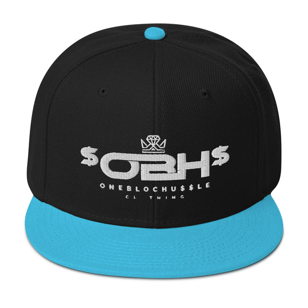 OBH White Logo Snapback Cap