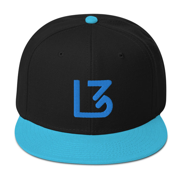 L3 Blue Logo Snapback Caps