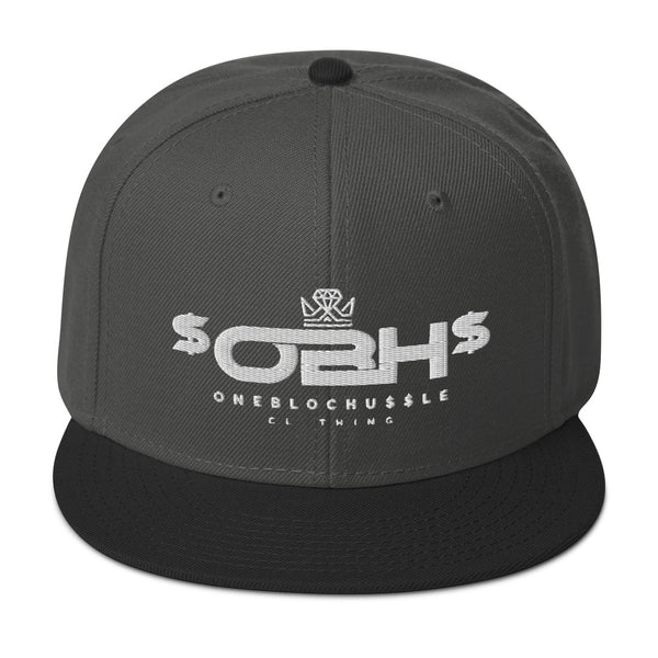 OBH White Logo Snapback Cap