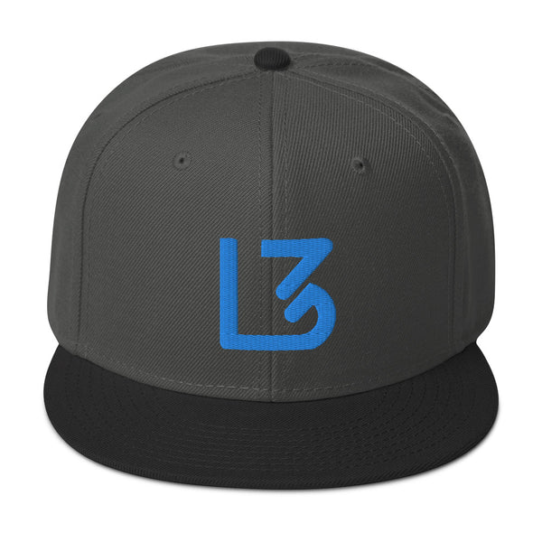 L3 Blue Logo Snapback Caps