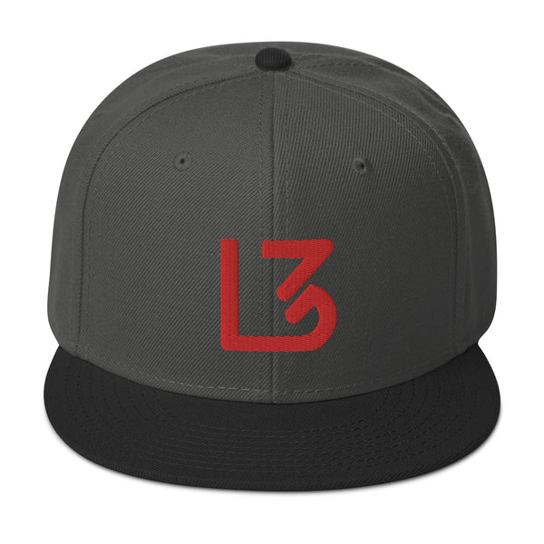 L3 Red Logo Snapback Caps