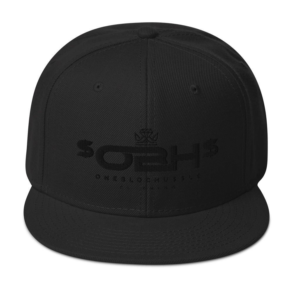OBH Black Logo Snapback Cap