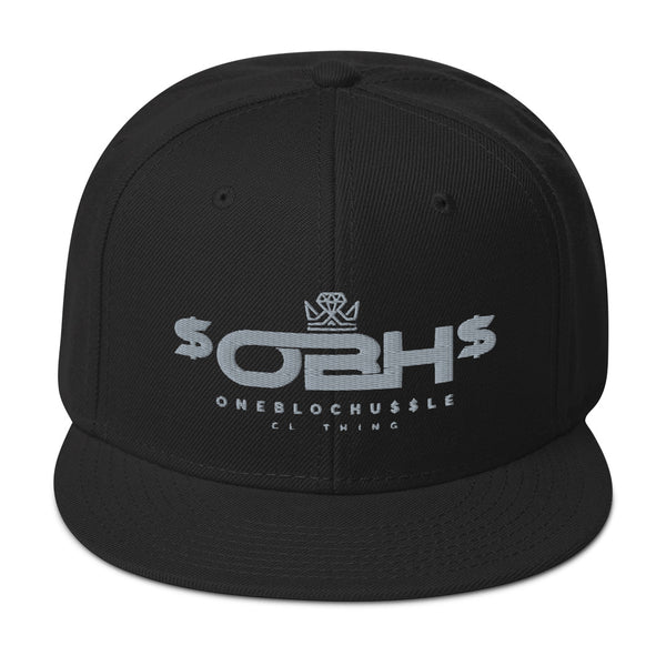 OBH Grey Logo Snapback Cap