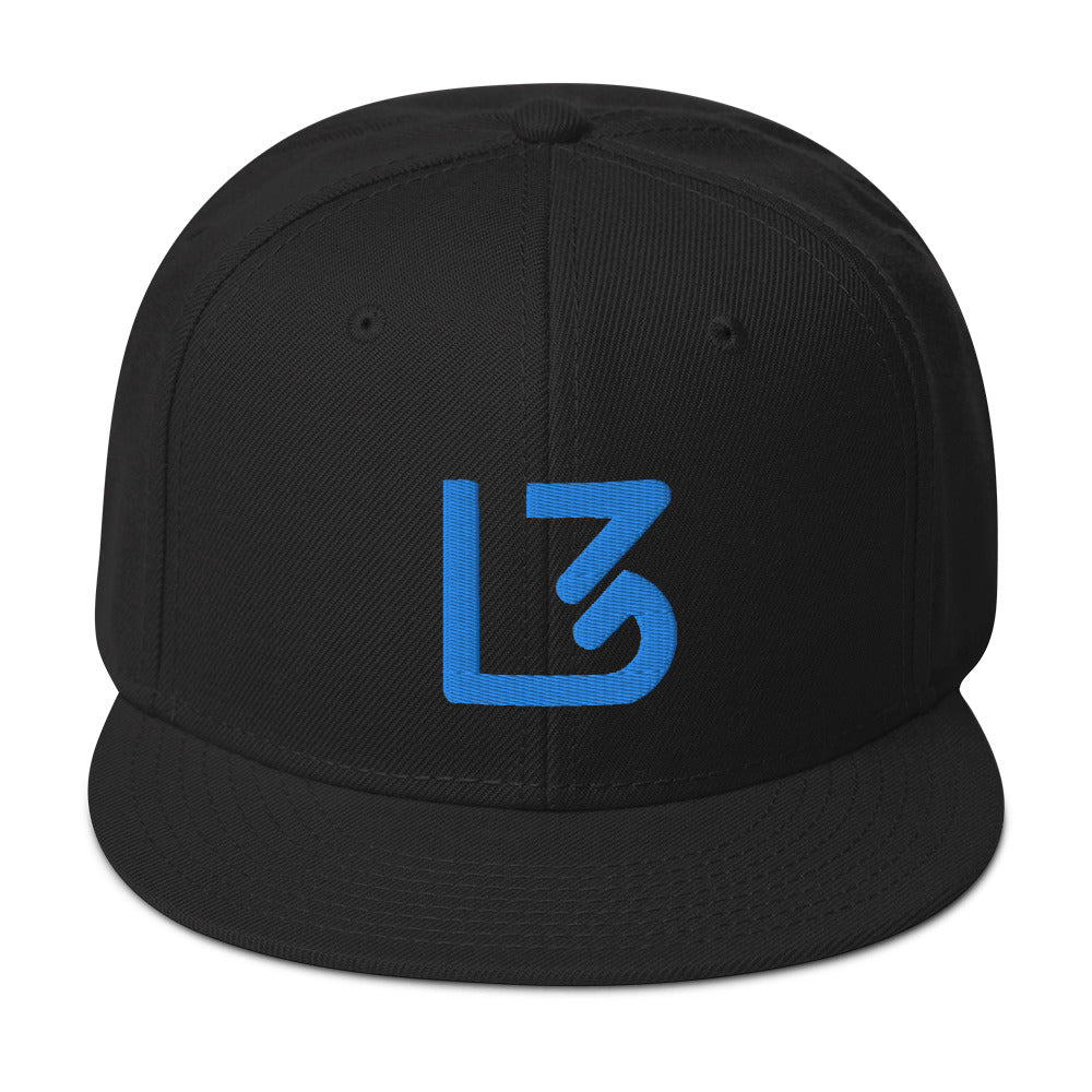 L3 Blue Logo Snapback Caps