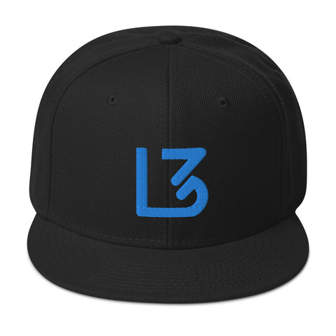 L3 Blue Logo Snapback Caps