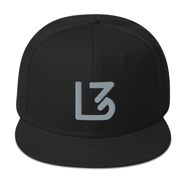 L3 Grey Logo Snapback Caps