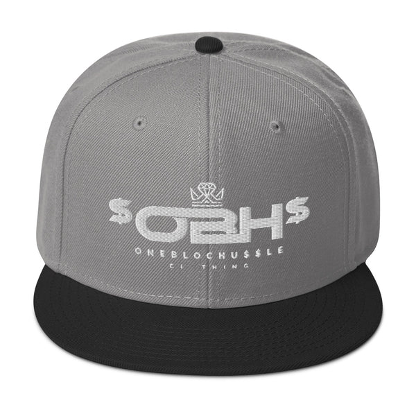 OBH White Logo Snapback Cap