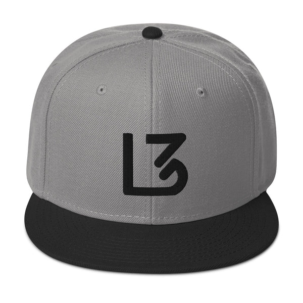 L3 Black Logo Snapback Caps