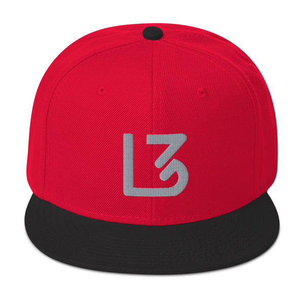 L3 Grey Logo Snapback Caps