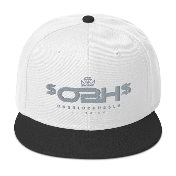 OBH Grey Logo Snapback Cap