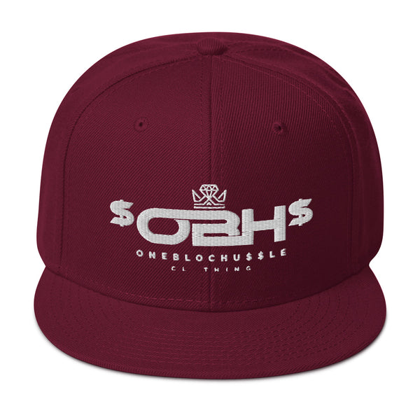 OBH White Logo Snapback Cap