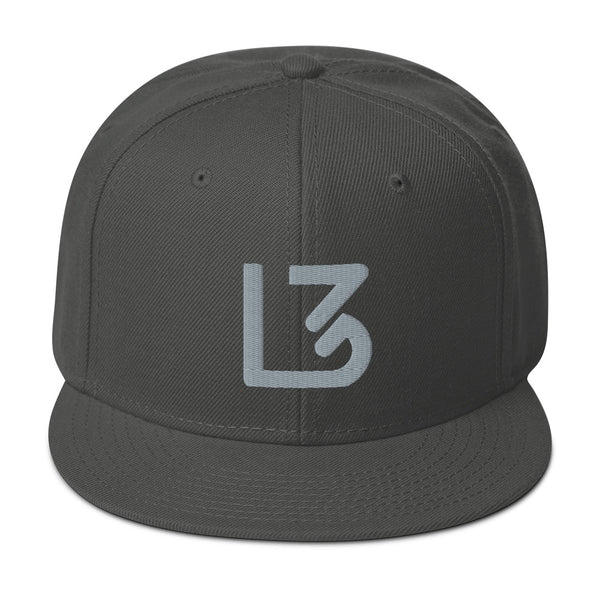 L3 Grey Logo Snapback Caps