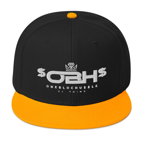 OBH White Logo Snapback Cap