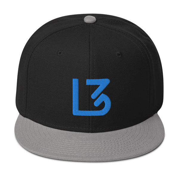 L3 Blue Logo Snapback Caps