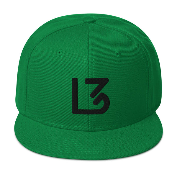 L3 Black Logo Snapback Caps