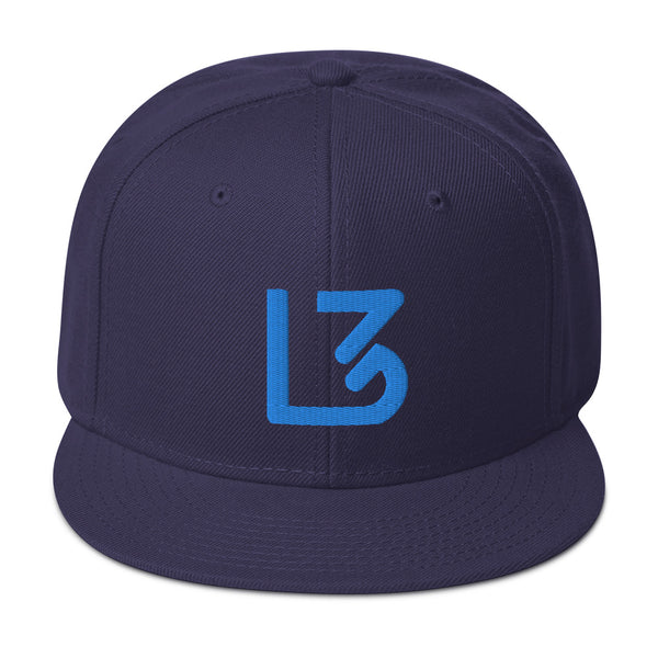 L3 Blue Logo Snapback Caps