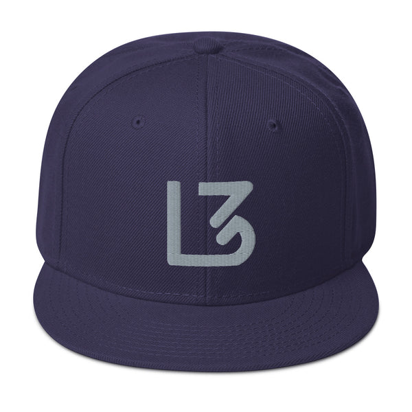 L3 Grey Logo Snapback Caps