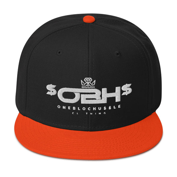 OBH White Logo Snapback Cap