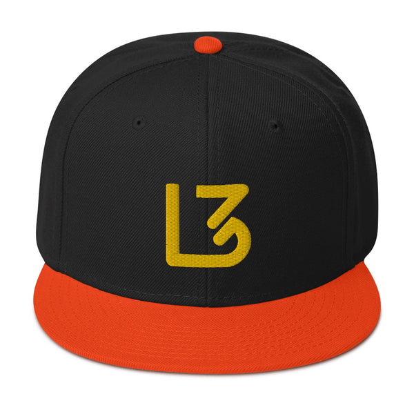 L3 Yellow Logo Snapback Caps