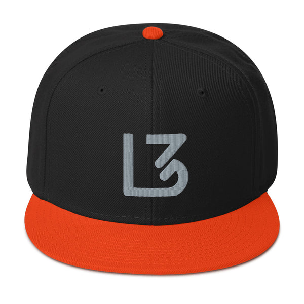 L3 Grey Logo Snapback Caps