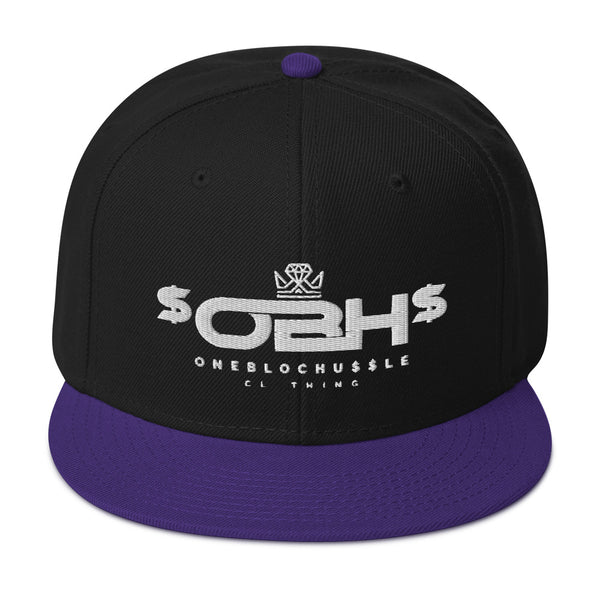 OBH White Logo Snapback Cap