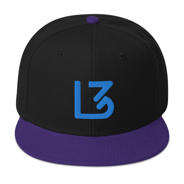 L3 Blue Logo Snapback Caps