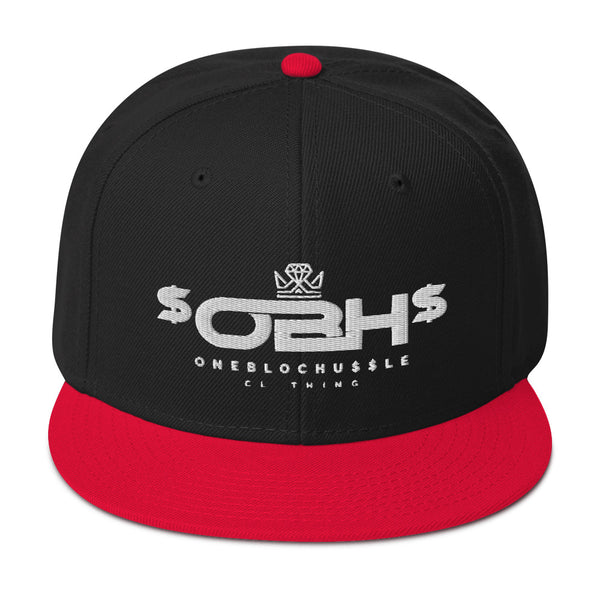 OBH White Logo Snapback Cap