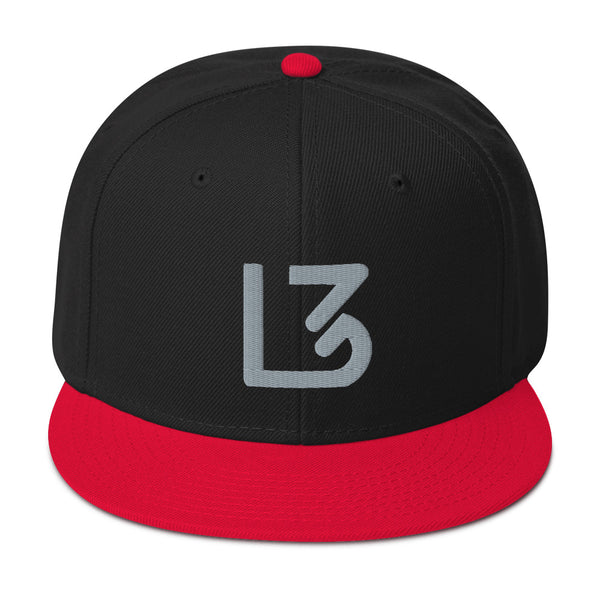 L3 Grey Logo Snapback Caps