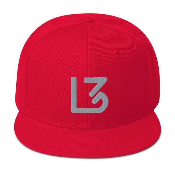 L3 Grey Logo Snapback Caps